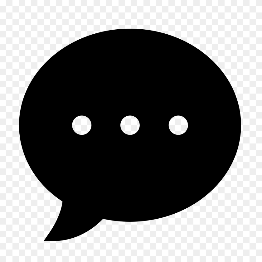 1600x1600 Chat Bubble Filled Icon - Iphone Text Bubble PNG
