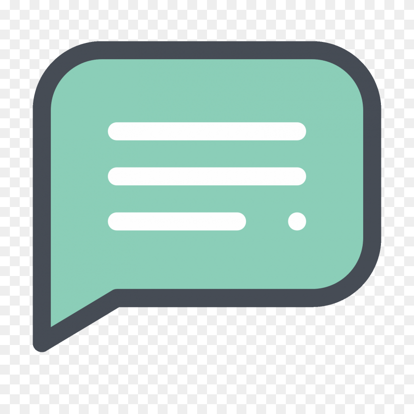 1600x1600 Chat Bubble Icon - Text Message Bubble PNG