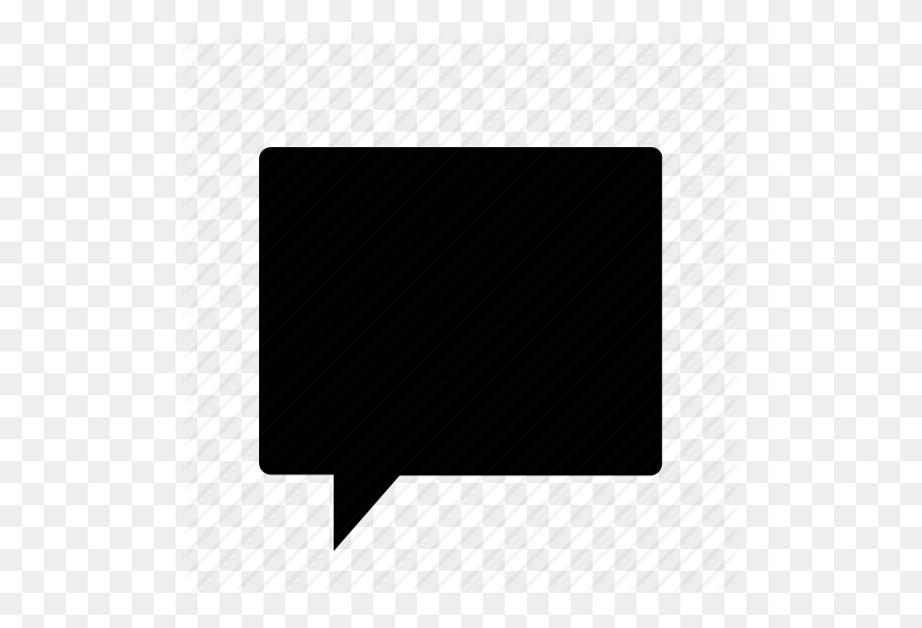 512x512 Chat, Chatting, Comment, Comments, Conversation, Message, Talk Icon - Black Box PNG