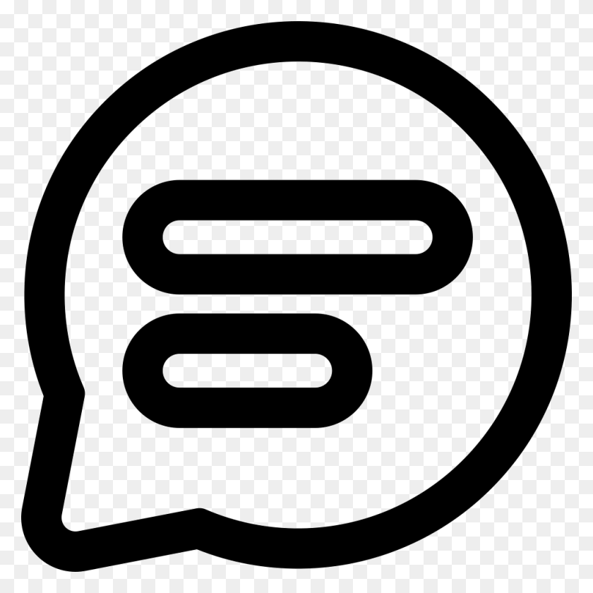 980x980 Chat Message Circular Speech Bubble Outline Png Icon Free - Quote Bubble PNG