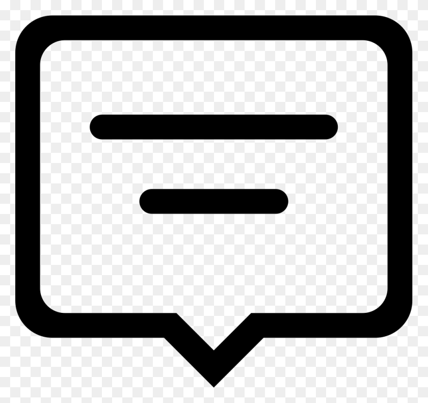 981x920 Burbuja De Diálogo De Chat Con Líneas De Texto Png Icono De Descarga Gratuita - Burbuja De Palabra Png