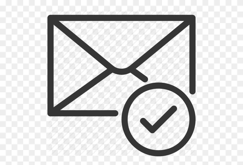 512x512 Check Mark, Confirm, Email, Envelope, Letter, Mail Address - Envelope Clipart PNG