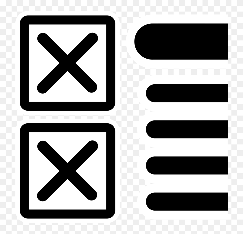 750x750 Checkbox Computer Icons Check Mark Button Symbol - X Mark Clipart