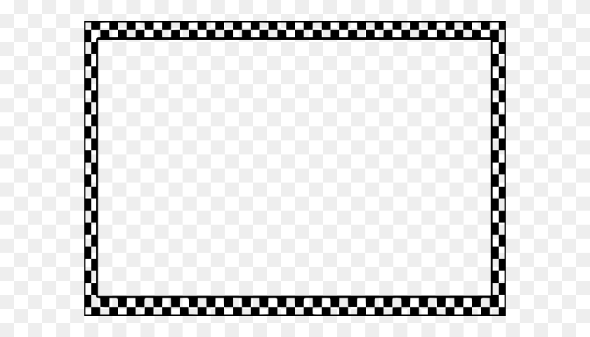 600x420 Checker Border Frame Clip Art - Checker PNG