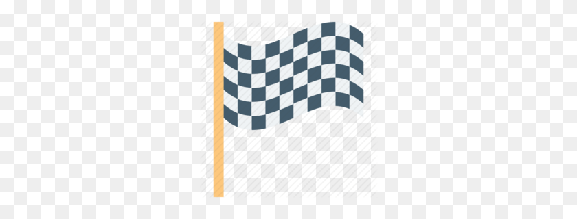 260x260 Checkered Flag Black Background Clipart - Checkered PNG