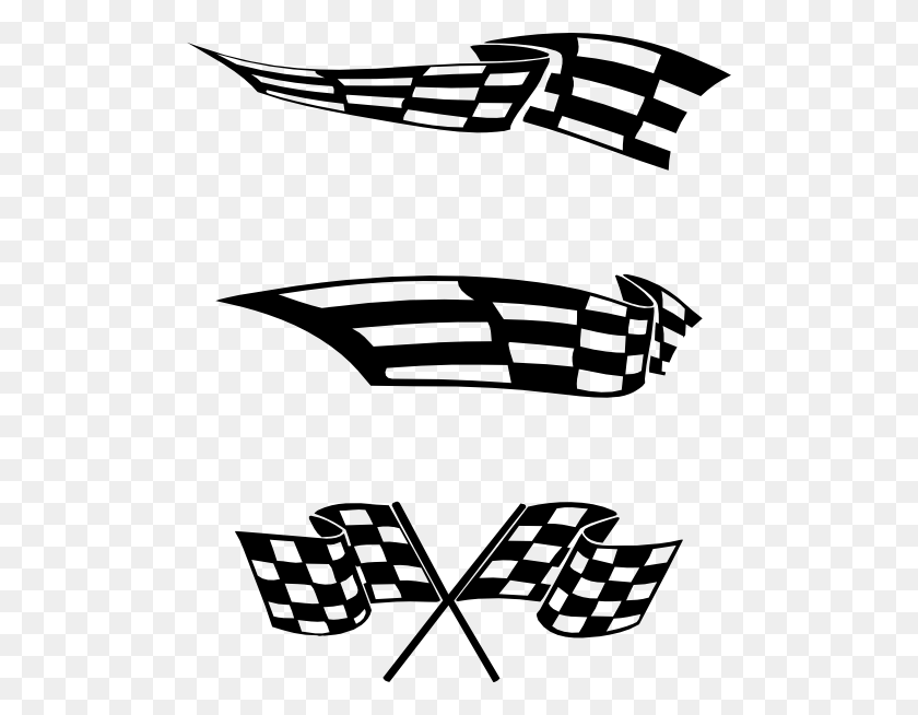498x594 Checkered Flags Clip Art - Racing Flag Clipart