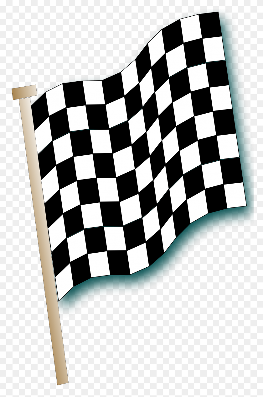 2000x3091 Checkered Flags Fr - Race Flag PNG