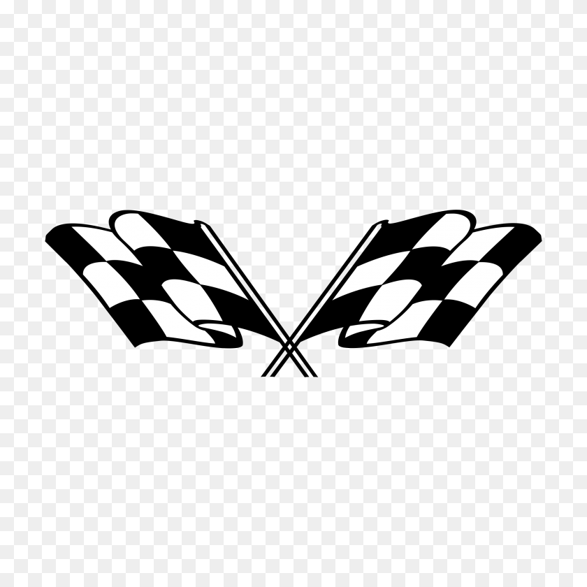 2400x2400 Checkered Flags Logo Png Transparent Vector - Checkered Flag PNG