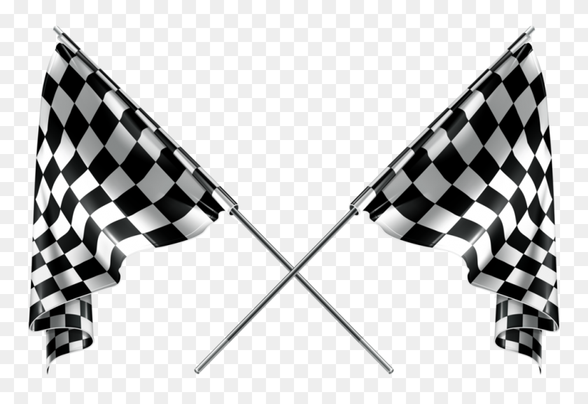 1000x664 Checkered Flags Png Clipart - Flag PNG