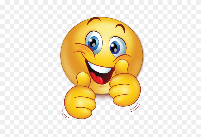512x512 Cheer Happy Two Thumbs Up Emoji - Thumbs Up Emoji PNG
