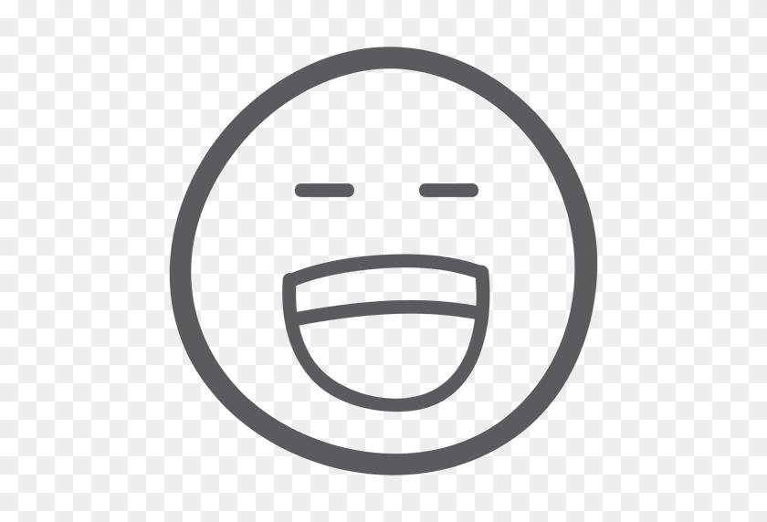512x512 Cheerful Laughing Emoji Emoticon - Laughing Emoji PNG