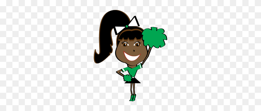 242x299 Cheerleader Cliparts Black - Megaphone And Pom Pom Clipart