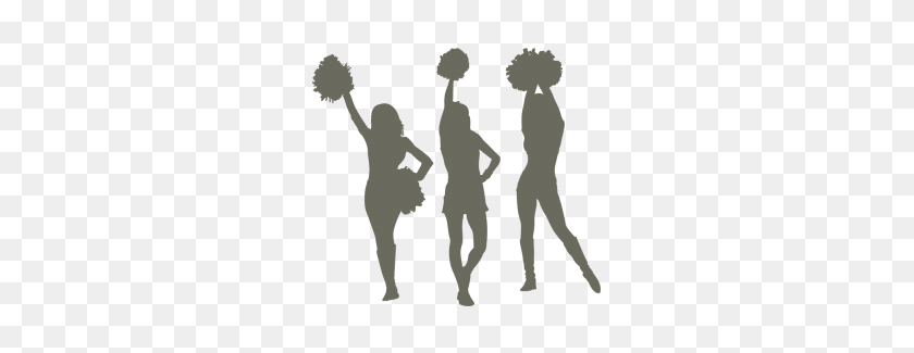 265x265 Cheerleaders - Cheerleader Silhouette PNG