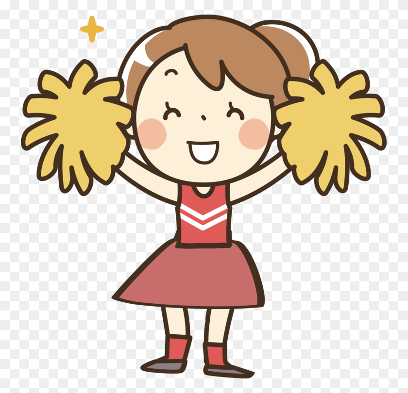 753x750 Cheerleading Pom Pom Cartoon Megaphone Illustrator - Pom Pom Clipart