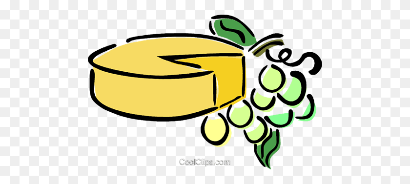 480x317 Cheese And Grapes Royalty Free Vector Clip Art Illustration - Cheese Clipart