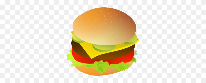 297x280 Cheese Burger Clip Art - Fish And Chips Clipart