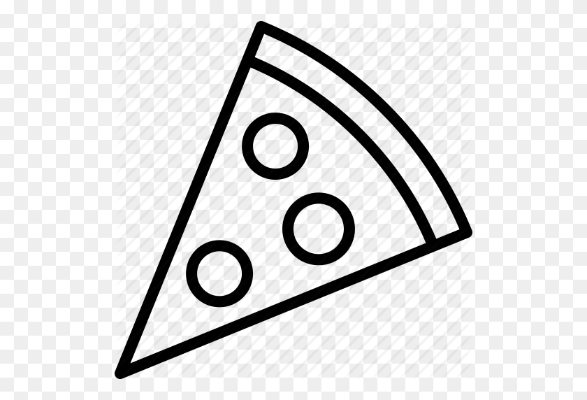 512x512 Cheese, Fast, Food, Italian, Pepperoni, Pizza, Slice Icon - Pizza Black And White Clipart