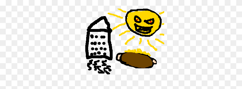 300x250 Cheese Grater Cares About Hotdog In Sun Drawing - Cheese Grater Clipart
