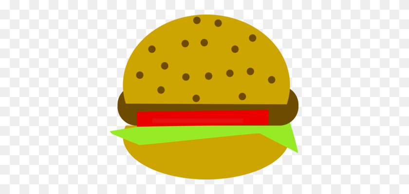 387x340 Cheeseburger Hamburger French Fries Fast Food Whopper Free - Cheeseburger Clipart