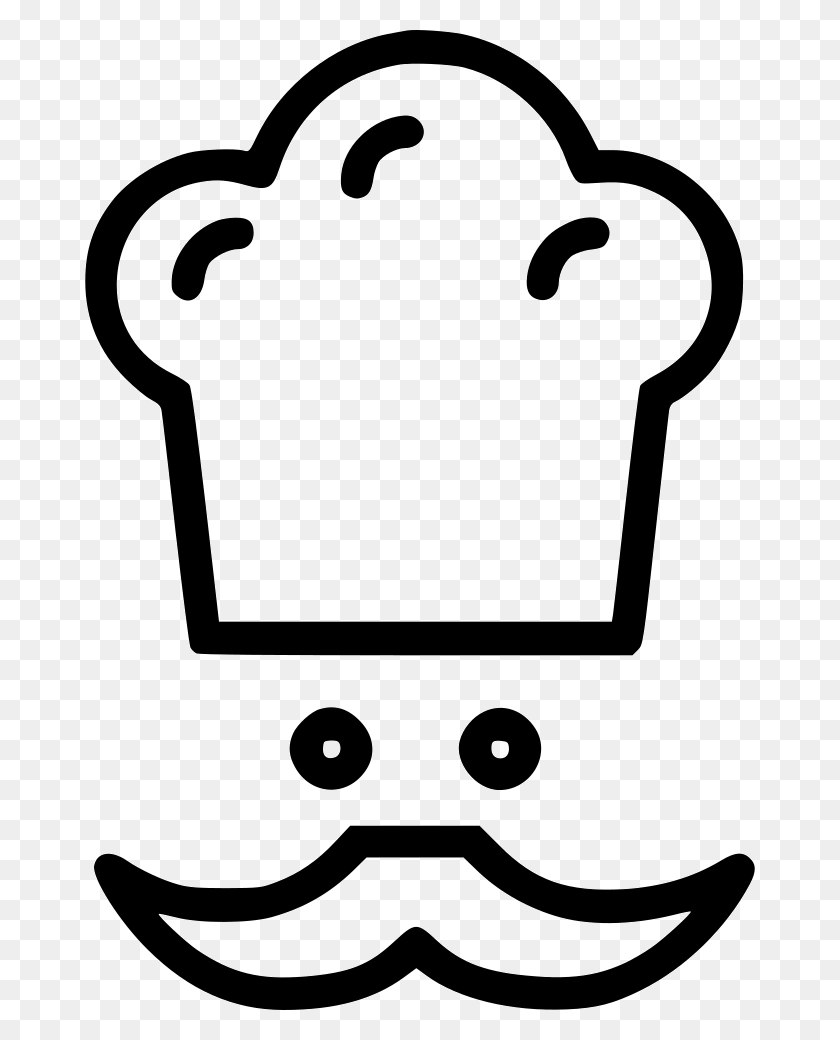 670x980 Chef Hat Moustache Avatar Png Icon Free Download - Chef Hat PNG