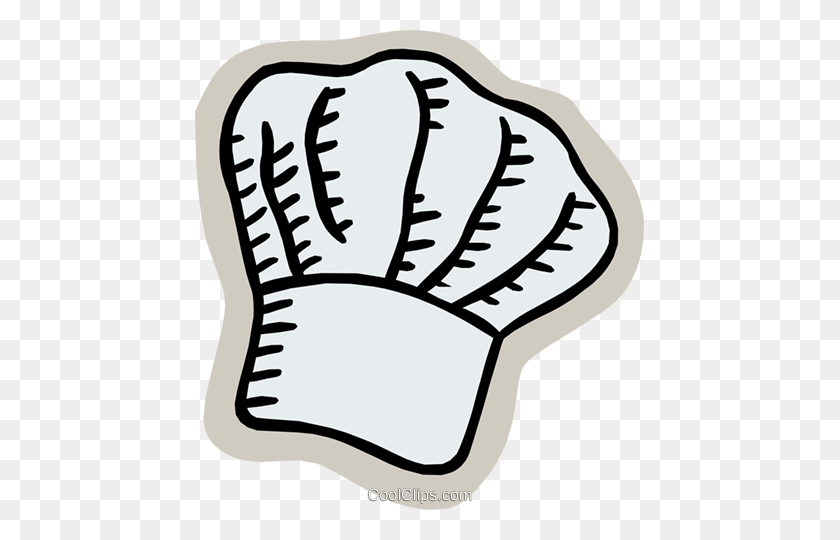 449x480 Chef Hat Royalty Free Vector Clip Art Illustration - Bakers Hat Clipart