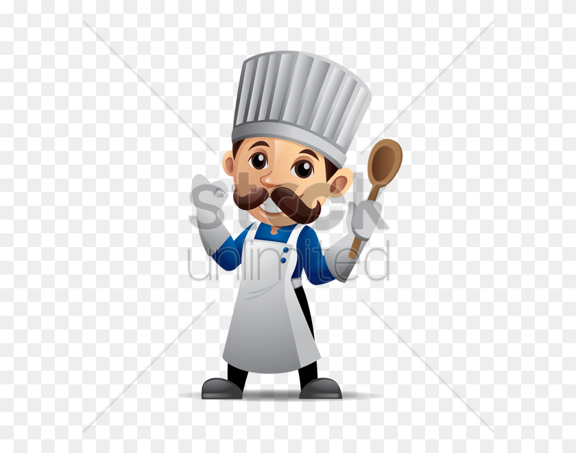 600x600 Chef Holding A Wooden Spoon With Okay Hand Sign Vector Image - Ok Hand Sign PNG