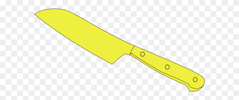 600x294 Chef Knife Yellow Clip Art - Chef Knife Clip Art