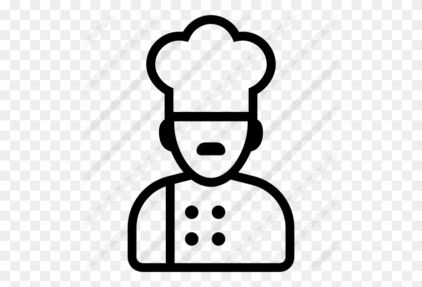 512x512 Chef Outline - Chef PNG