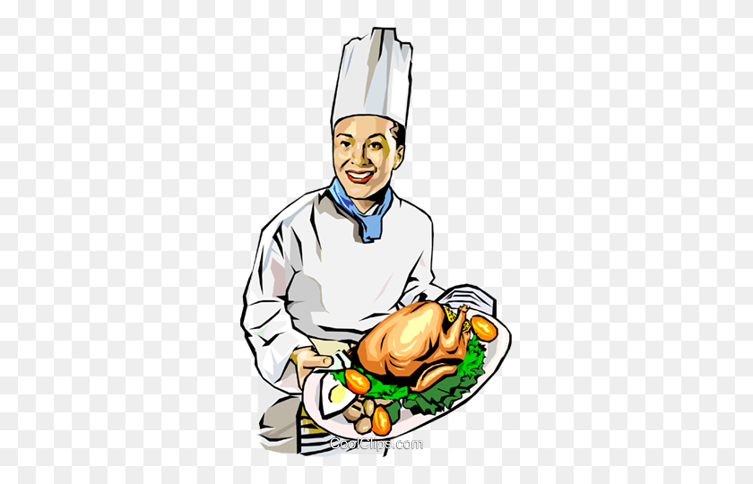 303x480 Chef Royalty Free Vector Clip Art Illustration - Female Chef Clipart