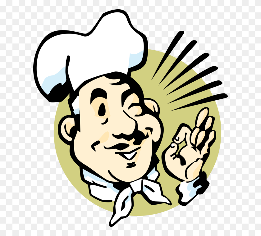 626x700 Chef With White Hat And Bon Gesture - Bon Appetit Clipart