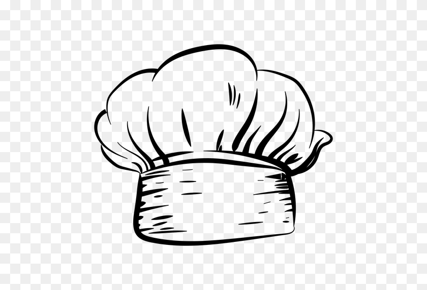 512x512 Chefs Toque Blanche Hand Drawn - Hand Drawing PNG