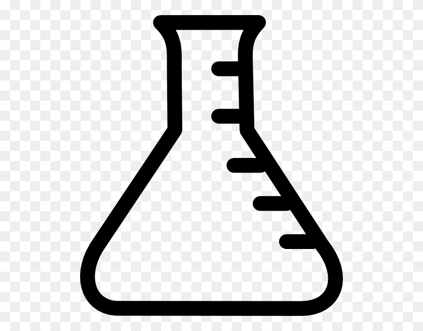 522x598 Chemistry Beaker Coloring - Science Black And White Clipart