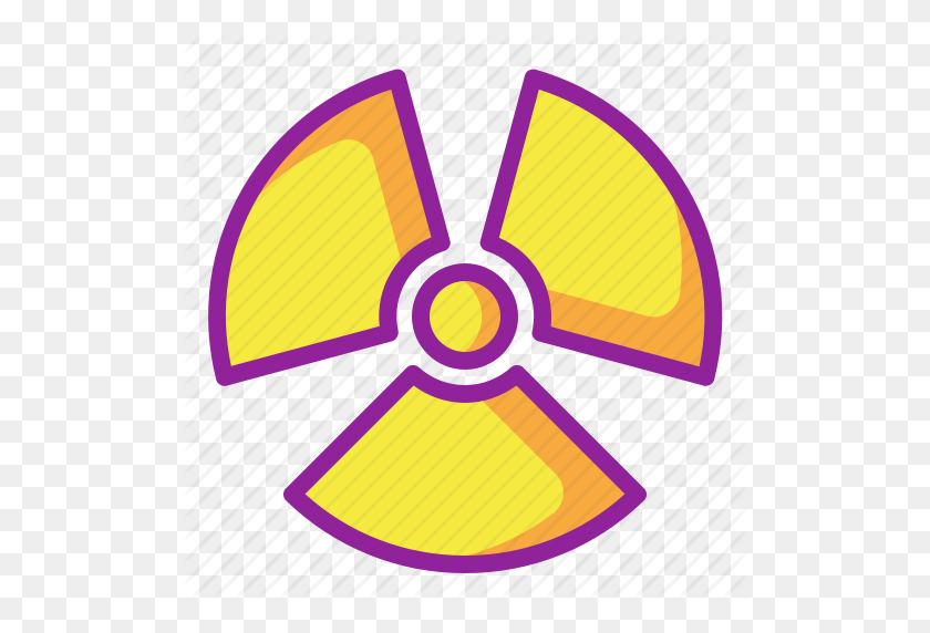 512x512 Химия, Ядерная, Радиация, Радиоактивный Значок - Радиоактивный Png