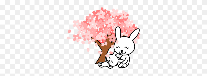300x250 Cherry Blossom Clipart Pixel Art - Spring Is Here Clipart