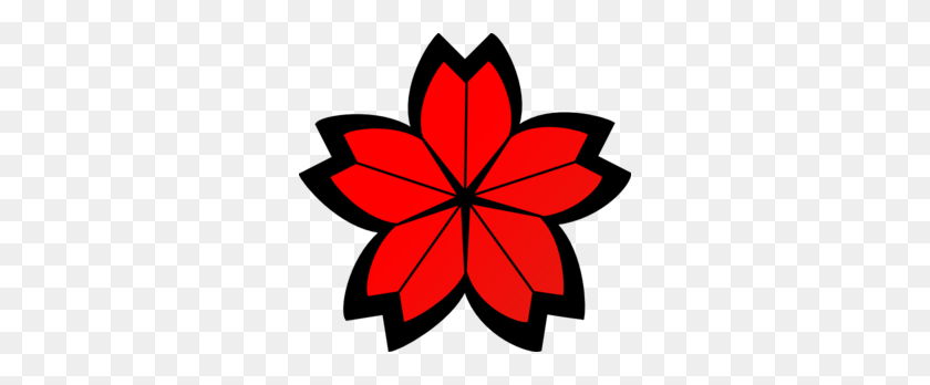 300x288 Вишневый Цветок Герб Картинки - Цветочный Клипарт Сакура