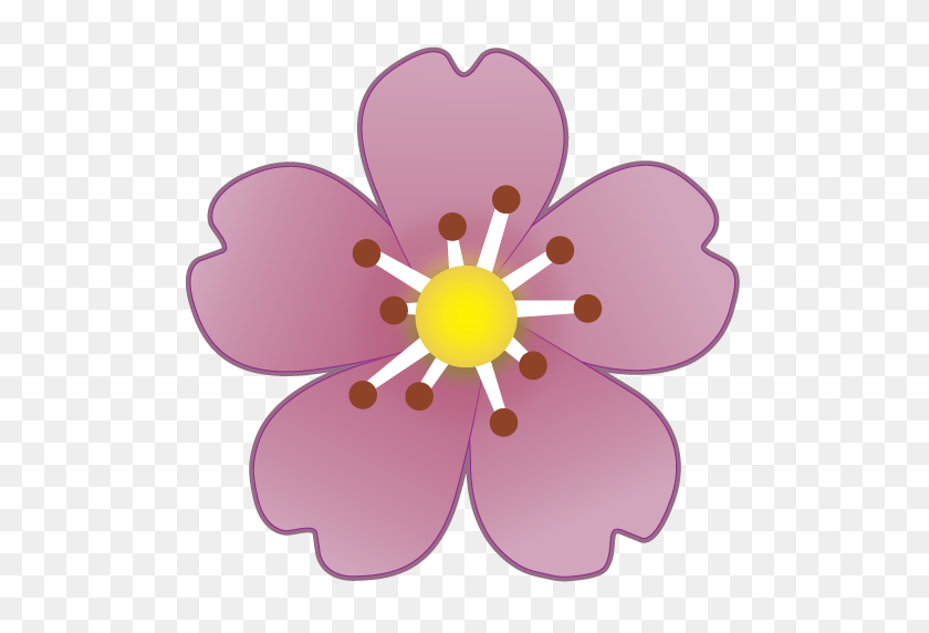 512x512 Cherry Blossom Emojimantra - Cherry Blossom PNG