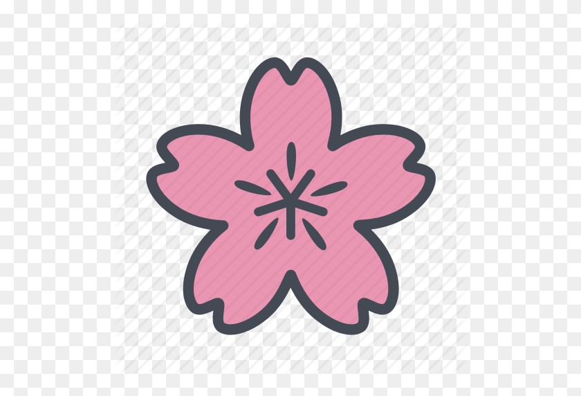 512x512 Cherry Blossom, Flower, Sakura, Spring Icon - Sakura Petals PNG