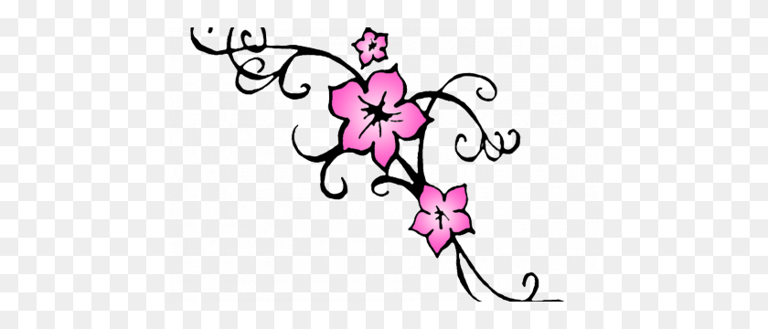 470x300 Cherry Blossom Flower Tattoo Outline Tat Ideas - Cherry Blossom Clipart