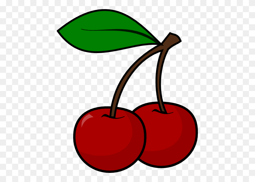 465x540 Cherry Clip Art Free Pacman In Embroidery - Fruit Punch Clipart
