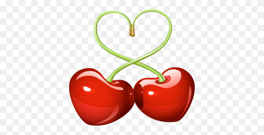 400x371 Cherry Clip Art Two Hearts Free Clipart Images Image - Two Clipart