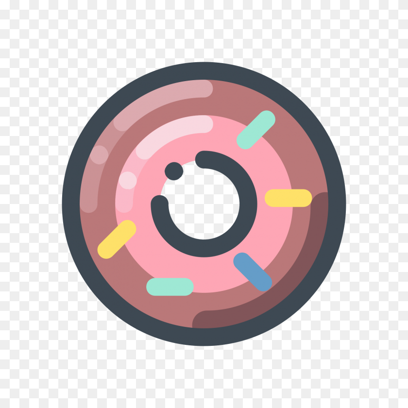 1600x1600 Cherry Donut Icon - Donut Clipart PNG