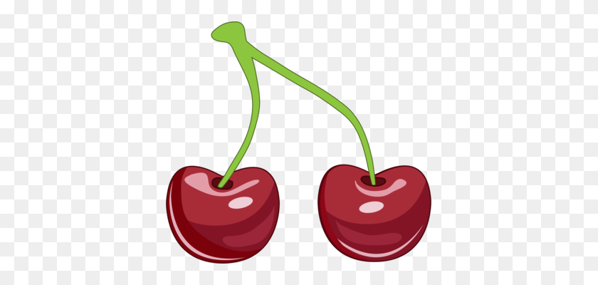 373x340 Cherry Fruit Download Auglis Food - Клубника В Шоколаде Клипарт