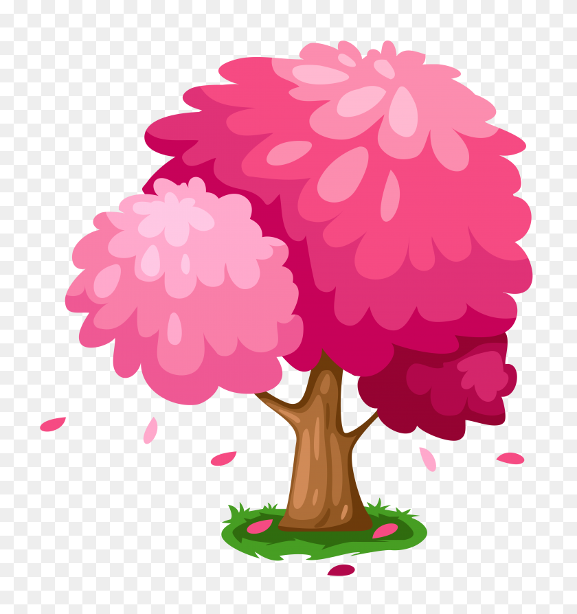 4408x4714 Cherry Tree Clipart Bloosom - Cherry Clipart PNG