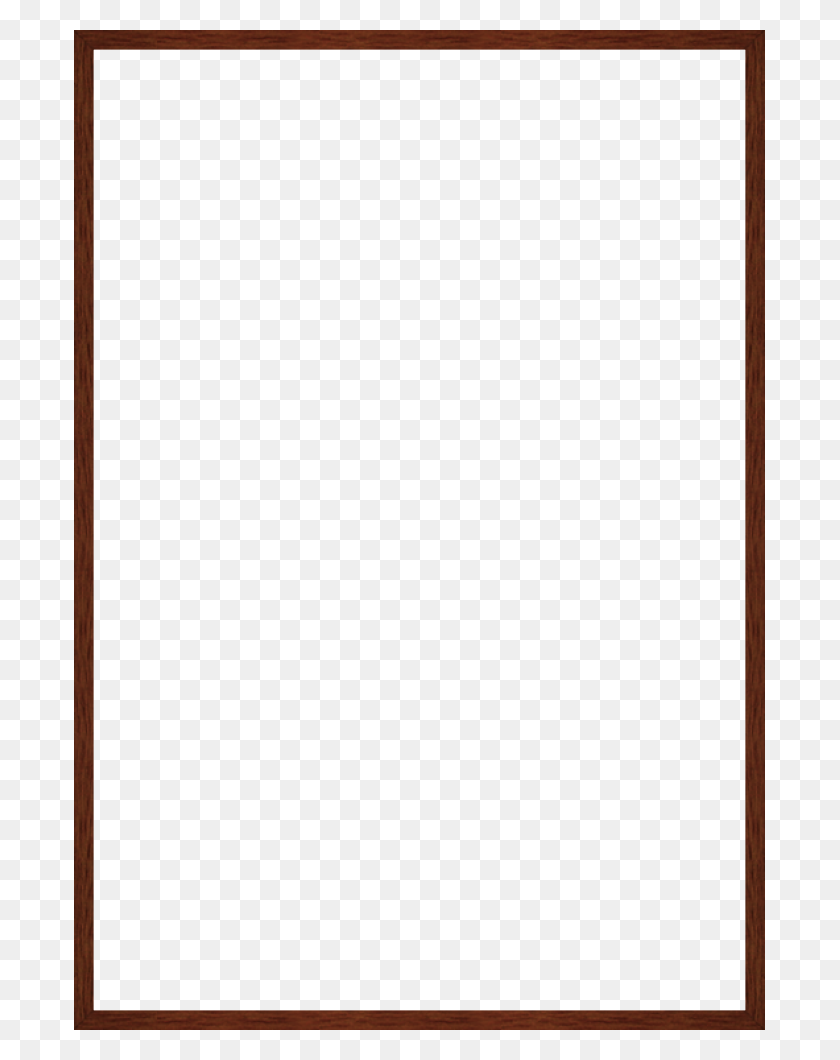 691x1000 Cherry Wood X Cherry Wood Frame - Wooden Picture Frame PNG