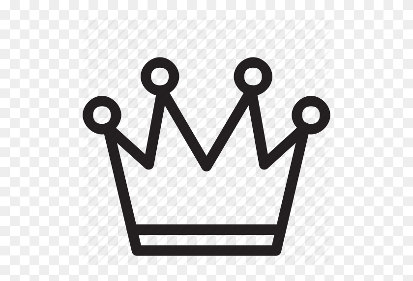 512x512 Chess, Crown, Game, Play, Playing, Queen Icon - Crown Outline PNG