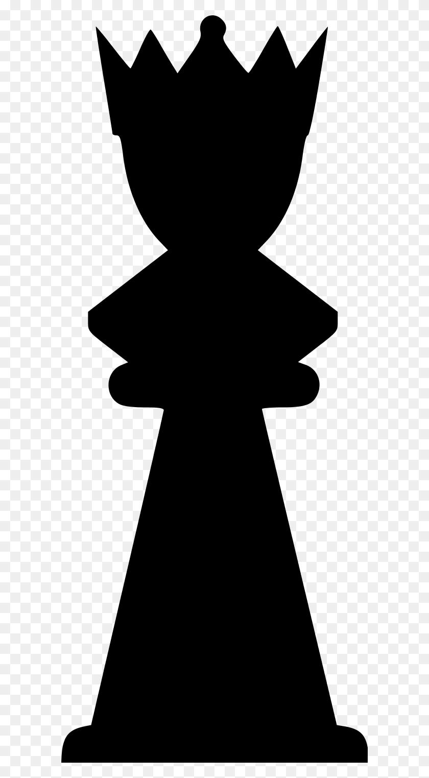 600x1463 Шахматный Король Клипарты - Черная Королева Клипарт