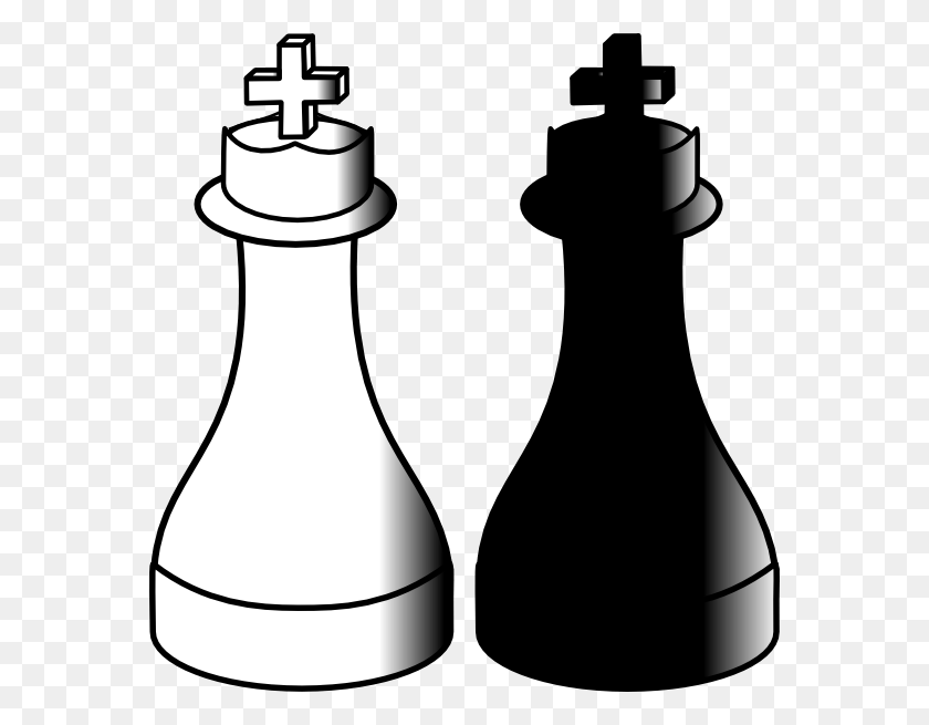 570x595 Шахматный Король Клипарты - Шахматный Клипарт Черно-Белое