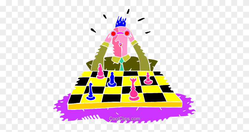 480x387 Chess Match Royalty Free Vector Clip Art Illustration - Match Clipart