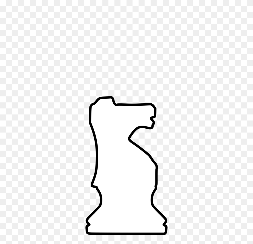 750x750 Chess Piece Knight White And Black In Chess - Knight Clipart Black And White