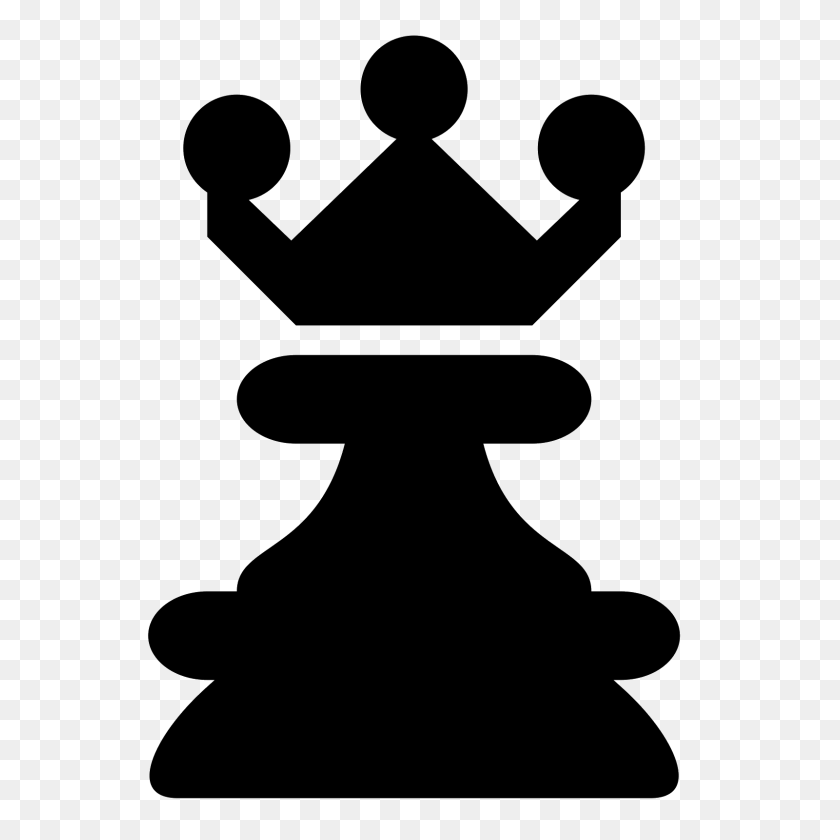 1600x1600 Chess Piece Queen King White And Black In Chess - Black Queen PNG